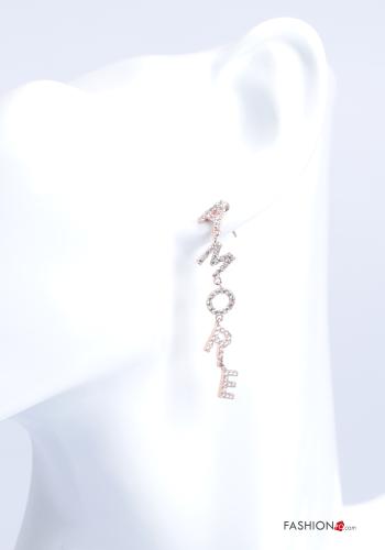 Orecchini Fantasia scritta con strass - ph 3
