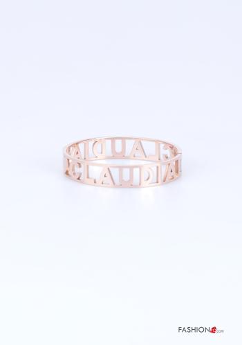 Lettering print Bracelet with rhinestones - ph 2