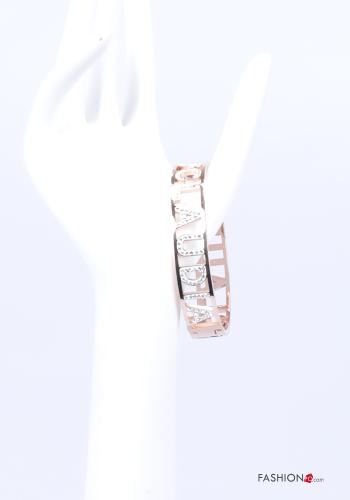 Lettering print Bracelet with rhinestones - ph 3
