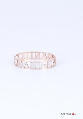Bracelet  with rhinestones Written print - ph 1
