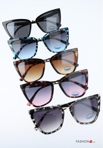 Ensemble de 12 pièces Lunettes de soleil  avec des verres fumés Imprimé animalier - ph 1