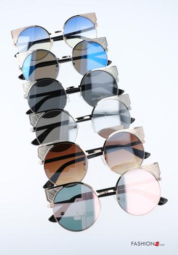 Set 12 pezzi Occhiali da sole rotondi con lenti specchiate - ph 1