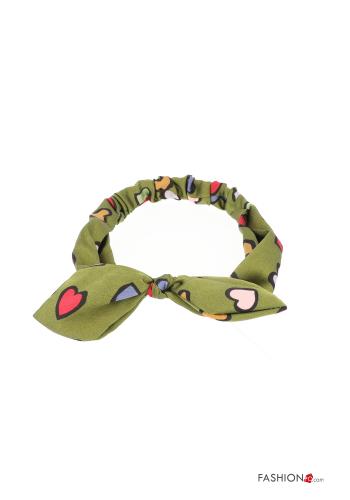 Set 12 pezzi Elastico per capelli  con fiocco Fantasia stampata - ph 2