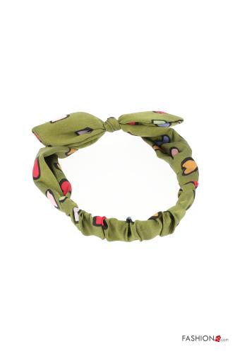 Set 12 pezzi Elastico per capelli  con fiocco Fantasia stampata - ph 3