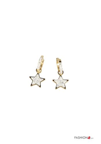 Earrings  with rhinestones - ph 1