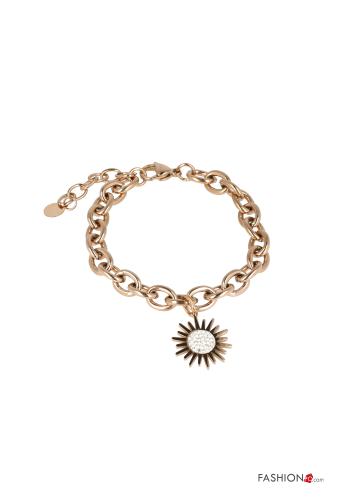 Bracciale regolabile con strass - ph 1