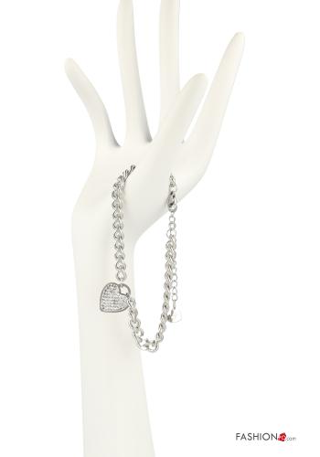 Pulseira regulável com strass - ph 3