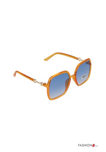 12-teiliges Set Quadratische Sonnenbrille mit gelben Gläsern - ph 3