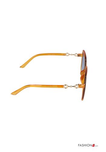 12-teiliges Set Quadratische Sonnenbrille mit gelben Gläsern - ph 4