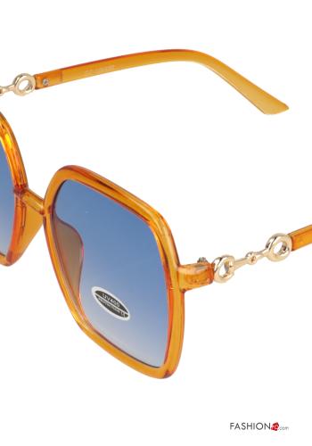 12-teiliges Set Quadratische Sonnenbrille mit gelben Gläsern - ph 6