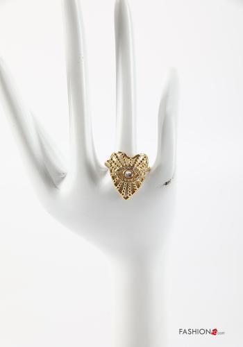 Anello regolabile con strass - ph 1