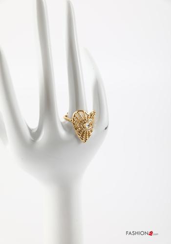 Anello regolabile con strass - ph 3