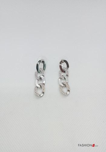 Earrings with rhinestones