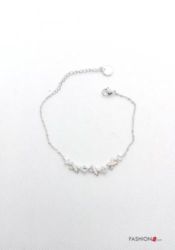 Bracelet ajustable avec des perles avec strass