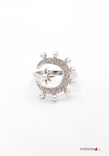Anello con perle con strass - ph 1