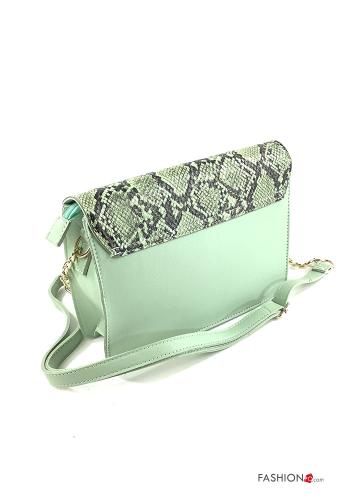 Snake print Bag with buttons with shoulder strap with zip - ph 2