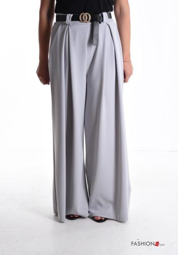wide leg Hose mit Gürtel mit Taschen - ph 1