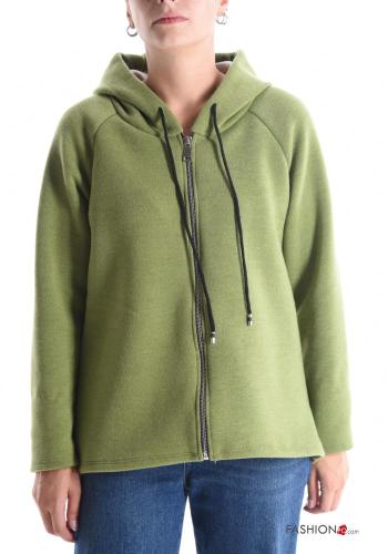 Felpa con zip con cappuccio - ph 1