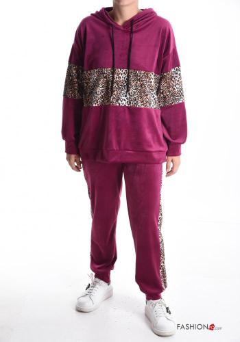 Ensemble coordonné Imprimé animalier à capuche avec élastique - ph 1