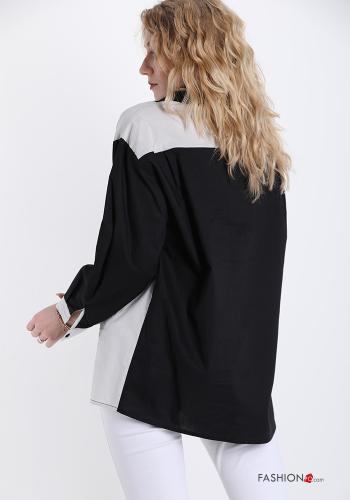 Camicia in Cotone Fantasia righe con tasche - ph 2