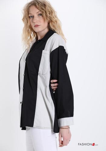 Camicia in Cotone Fantasia righe con tasche - ph 3