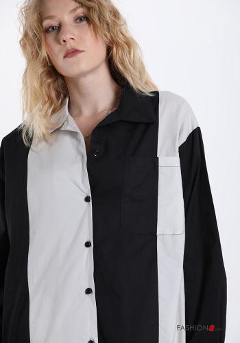 Camicia in Cotone Fantasia righe con tasche - ph 4