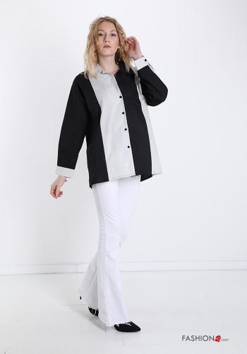 Camicia in Cotone Fantasia righe con tasche - ph 5