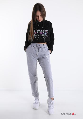Pantalone sportivo in Cotone con tasche con fiocco - ph 5