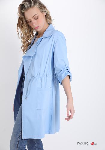 Trenchcoat aus Baumwolle  mit Taschen mit Schleife - ph 3