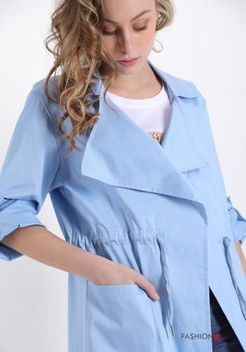 Trenchcoat aus Baumwolle  mit Taschen mit Schleife - ph 4