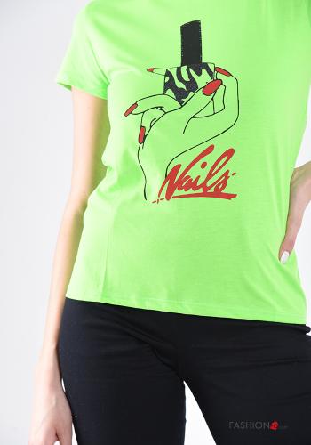 T-shirt in Cotone Fantasia stampata - ph 4