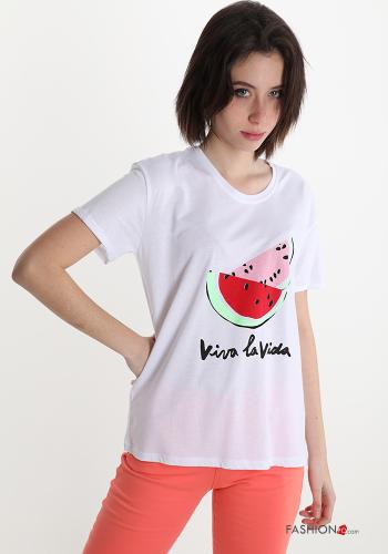 Patterned Cotton T-shirt