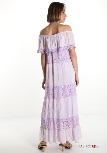 Spitze- Kleid aus Baumwolle mit Volants - ph 2