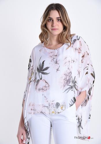 Tunic in Silk Floral print - ph 1
