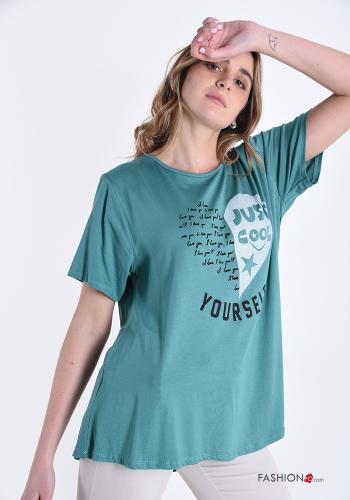 T-shirt with lettering print - ph 1