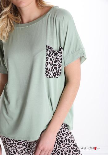 Pigiama completo  con tasche con cinturino Fantasia animalier - ph 4