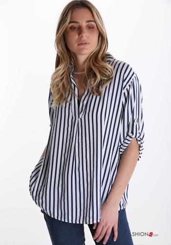 Camicia  con bottoni Fantasia righe - ph 1