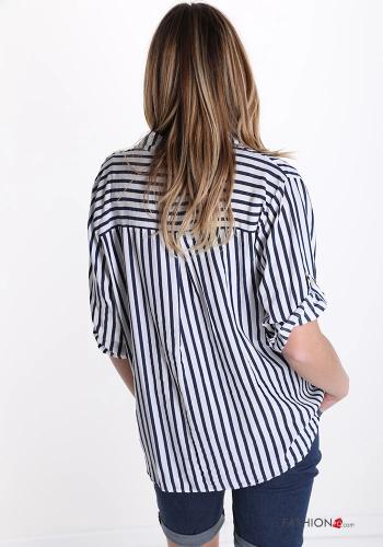 Camicia  con bottoni Fantasia righe - ph 2