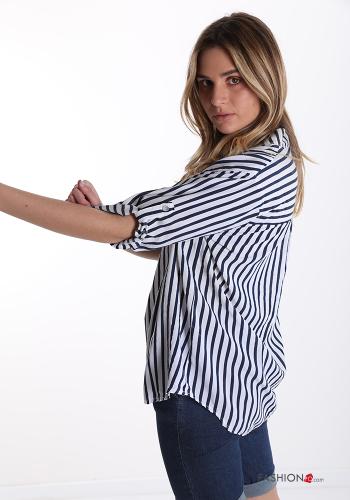 Camicia  con bottoni Fantasia righe - ph 3