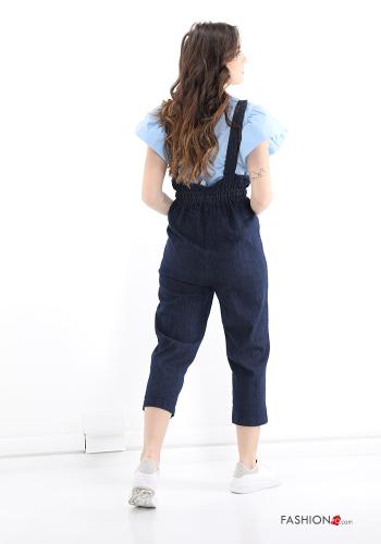 Cotton Dungaree with pockets with suspenders with bow - ph 2