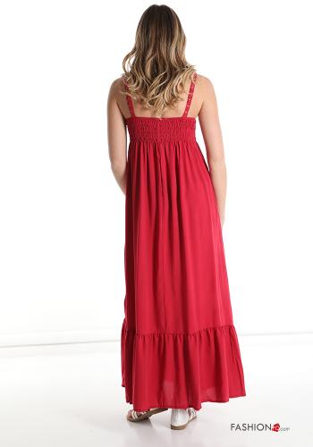 Abito in Cotone  con balze pizzo scollo a V - ph 2