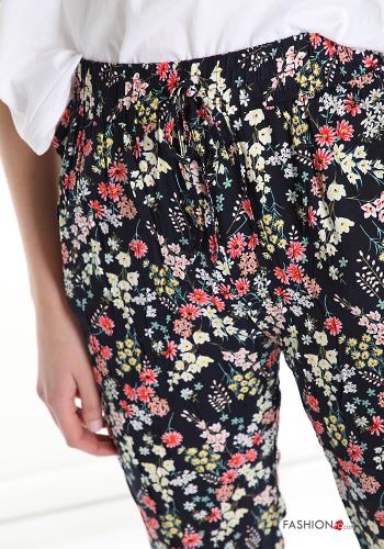 Floral Cotton Trousers with pockets - ph 4