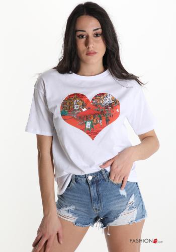 T-shirt in Cotone Fantasia luoghi e paesi - ph 1