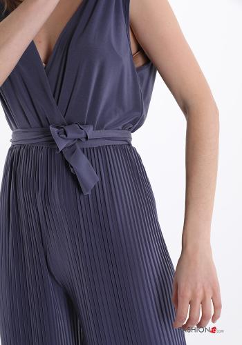 plissiert Overall mit Schleife mit V-Ausschnitt - ph 4