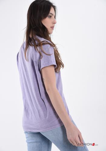 T-shirt en Coton Tissu imprimé - ph 3