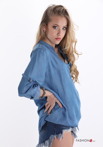 Blouse  with sequins with pockets with buttons - ph 3