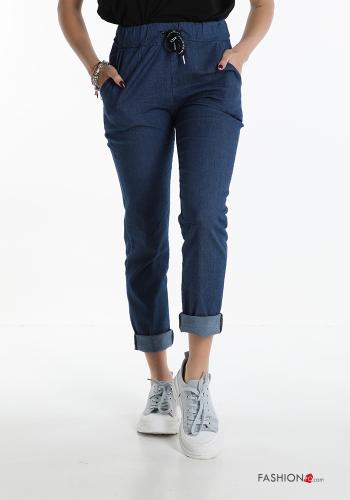 Cotton Trousers with pockets with bow - ph 1