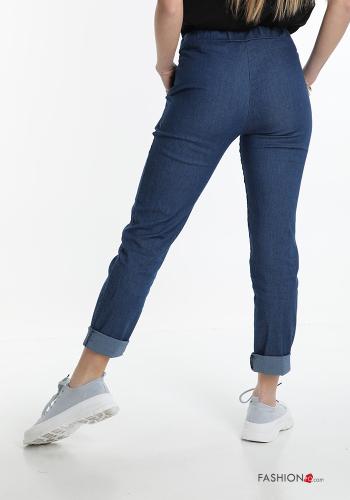 Cotton Trousers with pockets with bow - ph 2