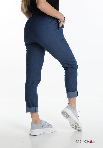 Cotton Trousers with pockets with bow - ph 3