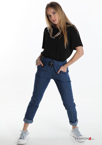Cotton Trousers with pockets with bow - ph 5